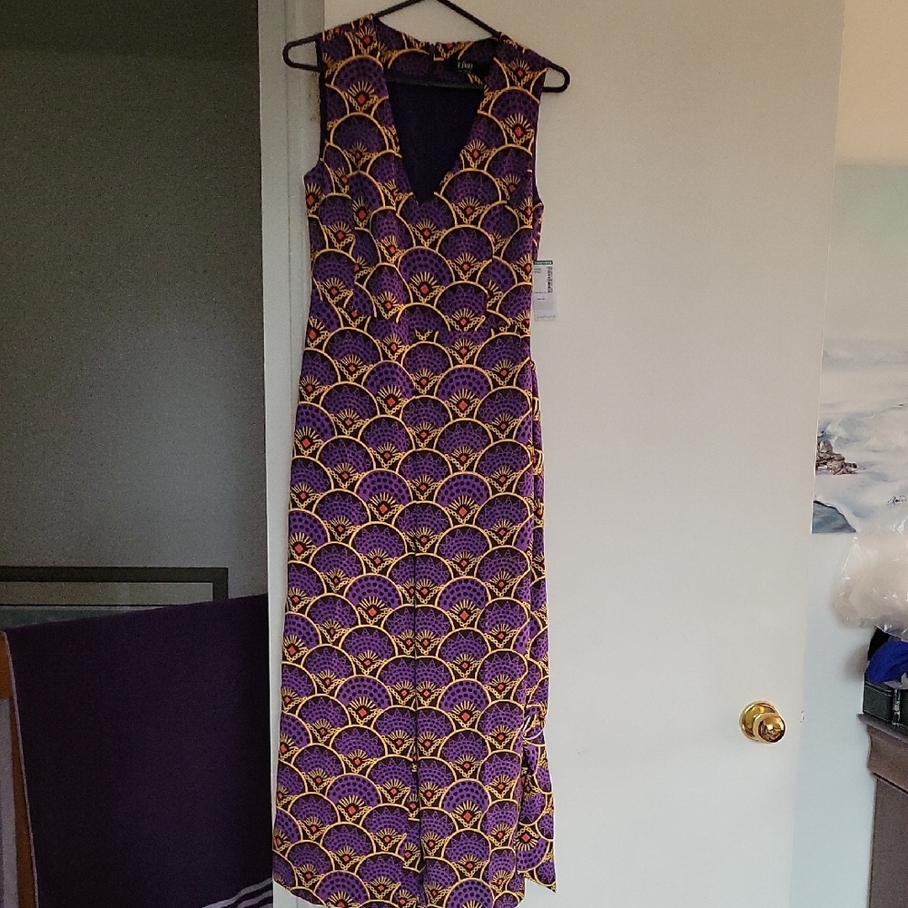 Elegant Purple and Yellow Jumpsuit